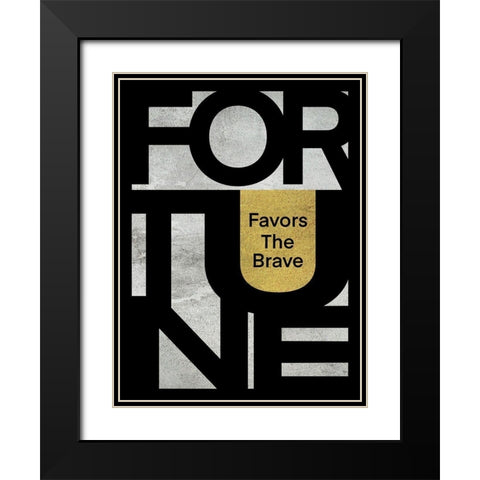 Brave Fortune Black Modern Wood Framed Art Print with Double Matting by Prime, Marcus