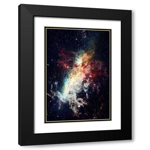 Galaxy Stream Black Modern Wood Framed Art Print with Double Matting by Prime, Marcus