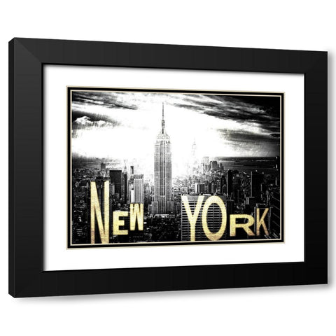 Bright New York Black Modern Wood Framed Art Print with Double Matting by Prime, Marcus