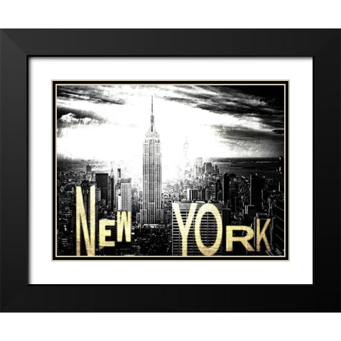 Bright New York Black Modern Wood Framed Art Print with Double Matting by Prime, Marcus