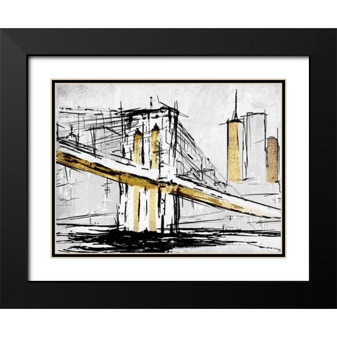 City Of Gold 1 Black Modern Wood Framed Art Print with Double Matting by Prime, Marcus