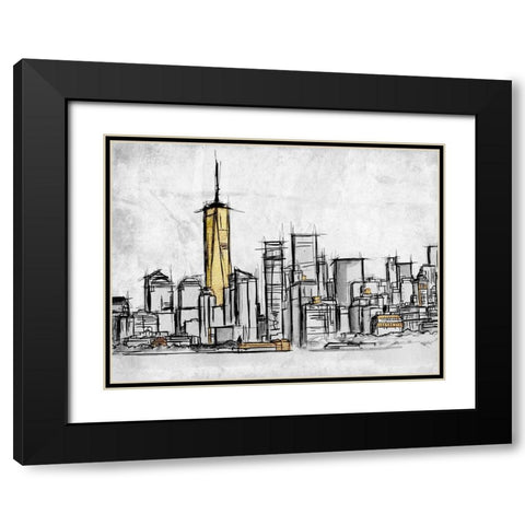 City Of Gold 2 Black Modern Wood Framed Art Print with Double Matting by Prime, Marcus