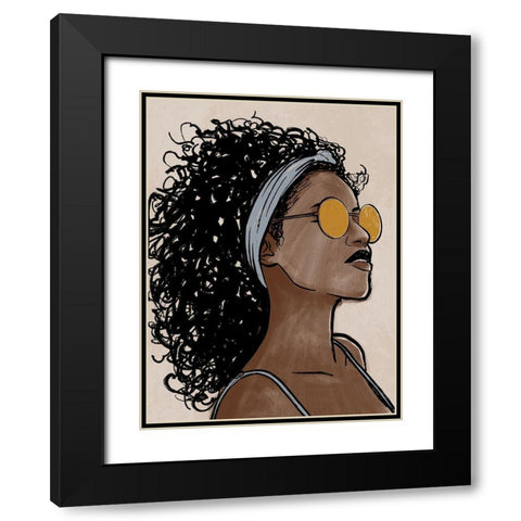 Fierce Model 1 Black Modern Wood Framed Art Print with Double Matting by Prime, Marcus