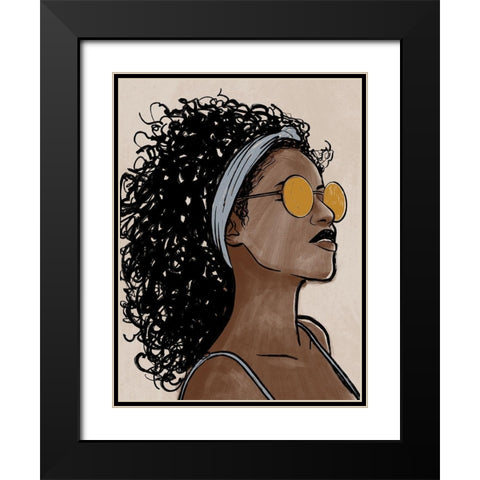 Fierce Model 1 Black Modern Wood Framed Art Print with Double Matting by Prime, Marcus