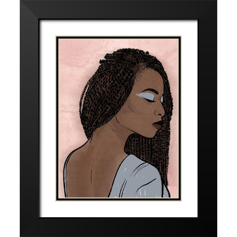 Fierce Fashion 1 Black Modern Wood Framed Art Print with Double Matting by Prime, Marcus