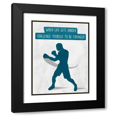 Challenge Yourself Black Modern Wood Framed Art Print with Double Matting by Prime, Marcus