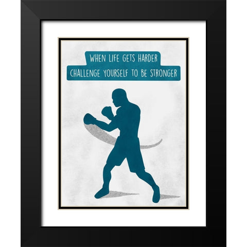 Challenge Yourself Black Modern Wood Framed Art Print with Double Matting by Prime, Marcus
