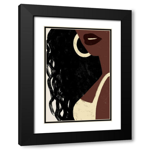 Black Goddess Black Modern Wood Framed Art Print with Double Matting by Prime, Marcus