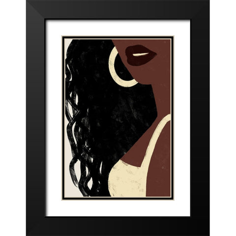 Black Goddess Black Modern Wood Framed Art Print with Double Matting by Prime, Marcus