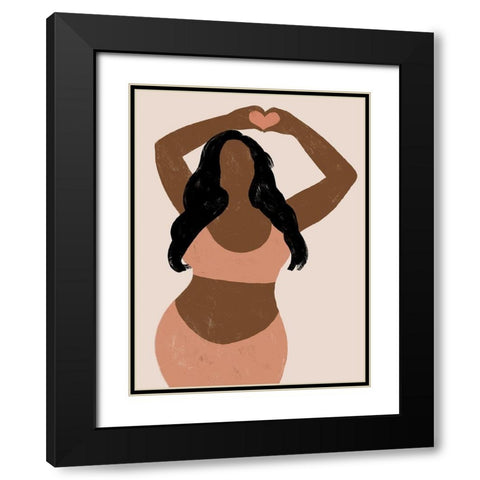 Love Yourself Black Modern Wood Framed Art Print with Double Matting by Prime, Marcus