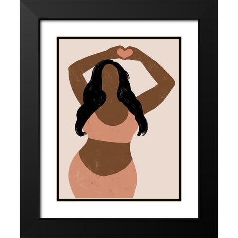 Love Yourself Black Modern Wood Framed Art Print with Double Matting by Prime, Marcus
