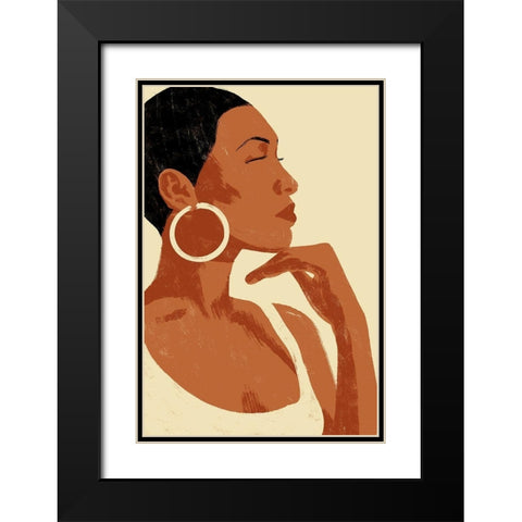 Pondering Princess Black Modern Wood Framed Art Print with Double Matting by Prime, Marcus