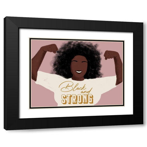 Black And Strong Black Modern Wood Framed Art Print with Double Matting by Prime, Marcus