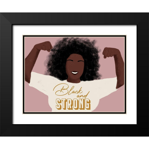 Black And Strong Black Modern Wood Framed Art Print with Double Matting by Prime, Marcus