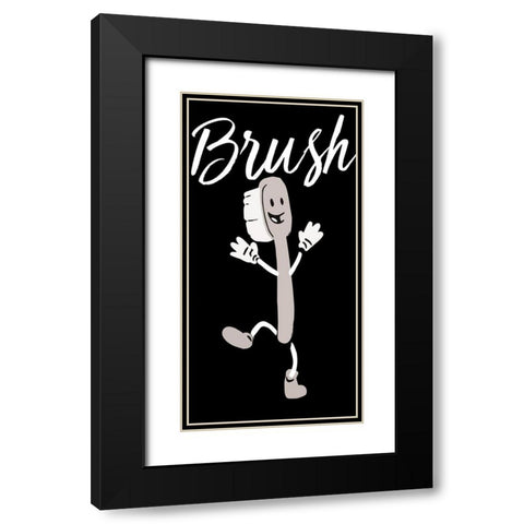 Brush Dance 2 Black Modern Wood Framed Art Print with Double Matting by Prime, Marcus