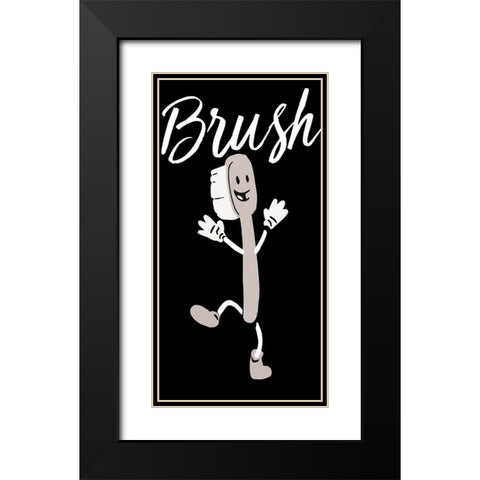 Brush Dance 2 Black Modern Wood Framed Art Print with Double Matting by Prime, Marcus