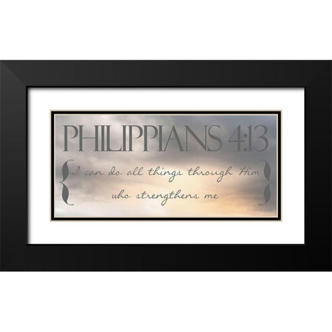 Heavenly Philippians Black Modern Wood Framed Art Print with Double Matting by Prime, Marcus