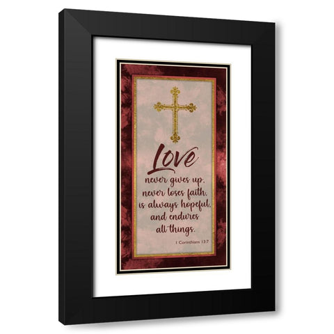 Endure All Black Modern Wood Framed Art Print with Double Matting by Prime, Marcus