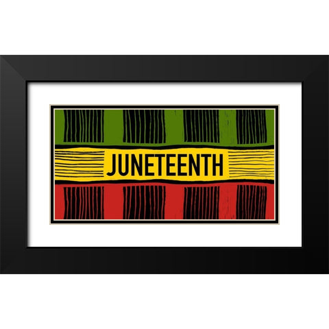 Juneteenth Cloth Black Modern Wood Framed Art Print with Double Matting by Prime, Marcus