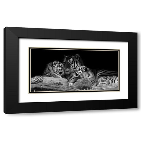 Strong Family 1 Black Modern Wood Framed Art Print with Double Matting by Prime, Marcus