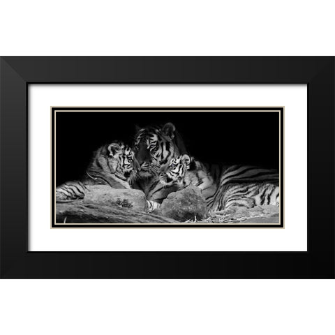 Strong Family 1 Black Modern Wood Framed Art Print with Double Matting by Prime, Marcus