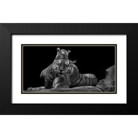 Strong Family 2 Black Modern Wood Framed Art Print with Double Matting by Prime, Marcus