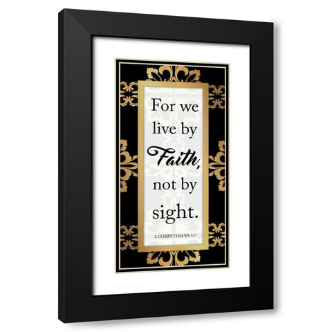 Live By Faith Black Modern Wood Framed Art Print with Double Matting by Prime, Marcus