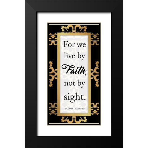 Live By Faith Black Modern Wood Framed Art Print with Double Matting by Prime, Marcus