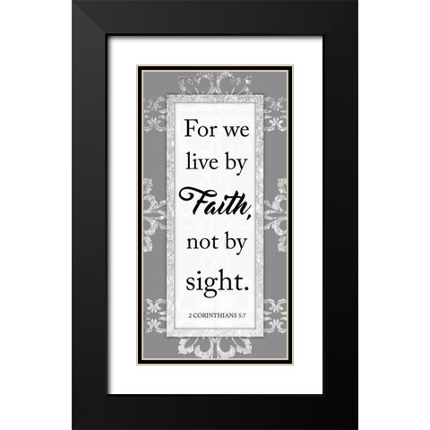 Live By Faith 1 Black Modern Wood Framed Art Print with Double Matting by Prime, Marcus