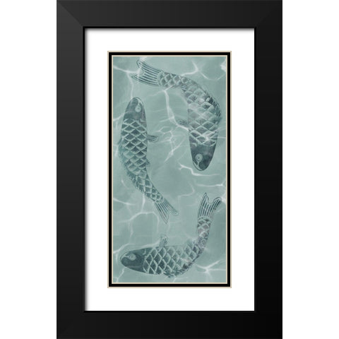 Koi Friends Black Modern Wood Framed Art Print with Double Matting by Prime, Marcus