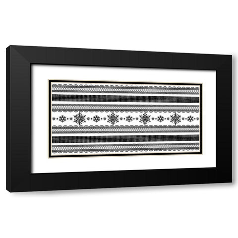 Winter Pattern Black Modern Wood Framed Art Print with Double Matting by Prime, Marcus