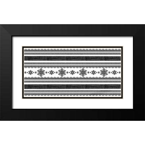 Winter Pattern Black Modern Wood Framed Art Print with Double Matting by Prime, Marcus