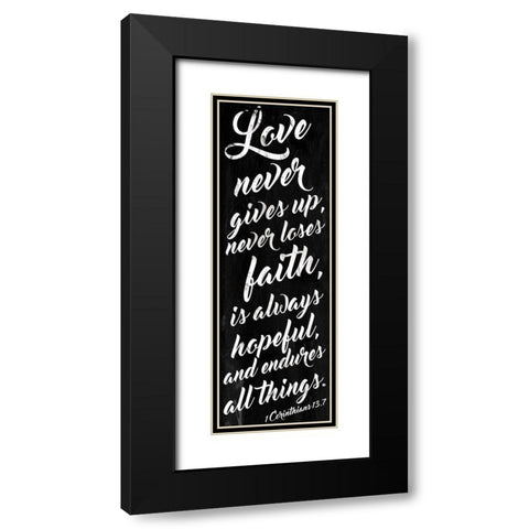Love Never Black Black Modern Wood Framed Art Print with Double Matting by Villa, Mlli