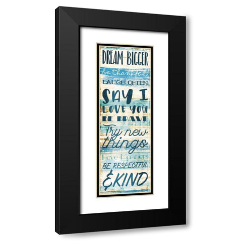 Dream Bigger Black Modern Wood Framed Art Print with Double Matting by Villa, Mlli