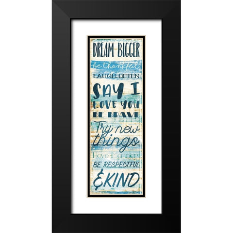 Dream Bigger Black Modern Wood Framed Art Print with Double Matting by Villa, Mlli