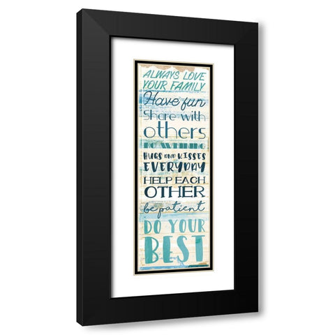 Always Love Black Modern Wood Framed Art Print with Double Matting by Villa, Mlli