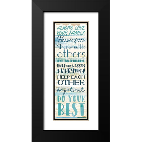 Always Love Black Modern Wood Framed Art Print with Double Matting by Villa, Mlli