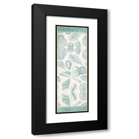 Sea Shells Black Modern Wood Framed Art Print with Double Matting by Villa, Mlli