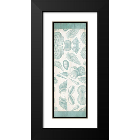 Sea Shells Black Modern Wood Framed Art Print with Double Matting by Villa, Mlli