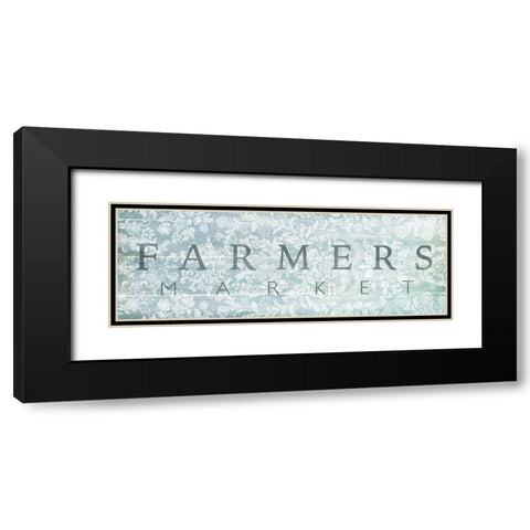 Farmers Market Blues Black Modern Wood Framed Art Print with Double Matting by Villa, Mlli