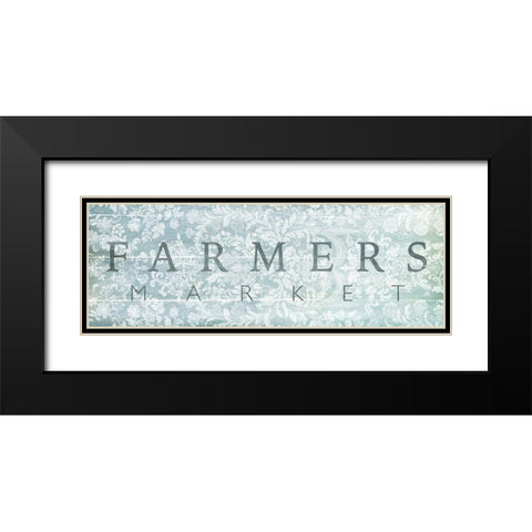 Farmers Market Blues Black Modern Wood Framed Art Print with Double Matting by Villa, Mlli