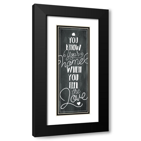 Feel The Love Black Modern Wood Framed Art Print with Double Matting by Villa, Mlli