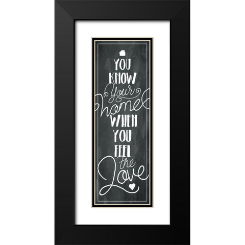 Feel The Love Black Modern Wood Framed Art Print with Double Matting by Villa, Mlli