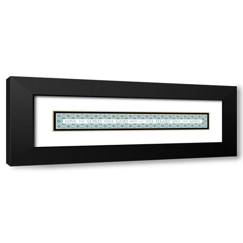 Love Your God Black Modern Wood Framed Art Print with Double Matting by Villa, Mlli