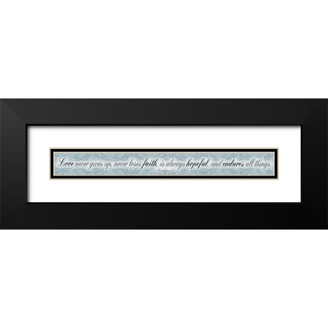 Love Faith Black Modern Wood Framed Art Print with Double Matting by Villa, Mlli