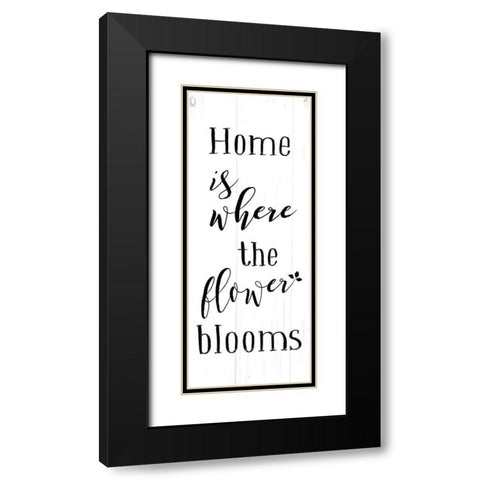 Flower Blooms Black Modern Wood Framed Art Print with Double Matting by Villa, Mlli