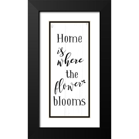 Flower Blooms Black Modern Wood Framed Art Print with Double Matting by Villa, Mlli