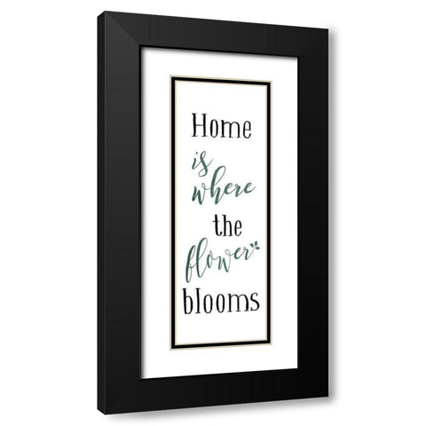 Flower Blooms Colors Black Modern Wood Framed Art Print with Double Matting by Villa, Mlli