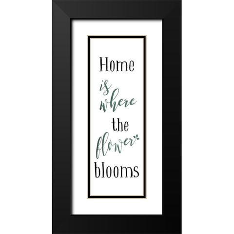 Flower Blooms Colors Black Modern Wood Framed Art Print with Double Matting by Villa, Mlli