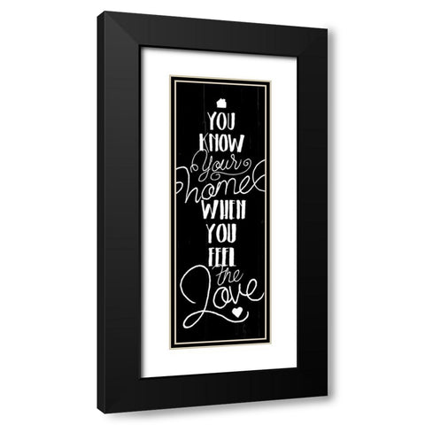 Home Love Black Modern Wood Framed Art Print with Double Matting by Villa, Mlli